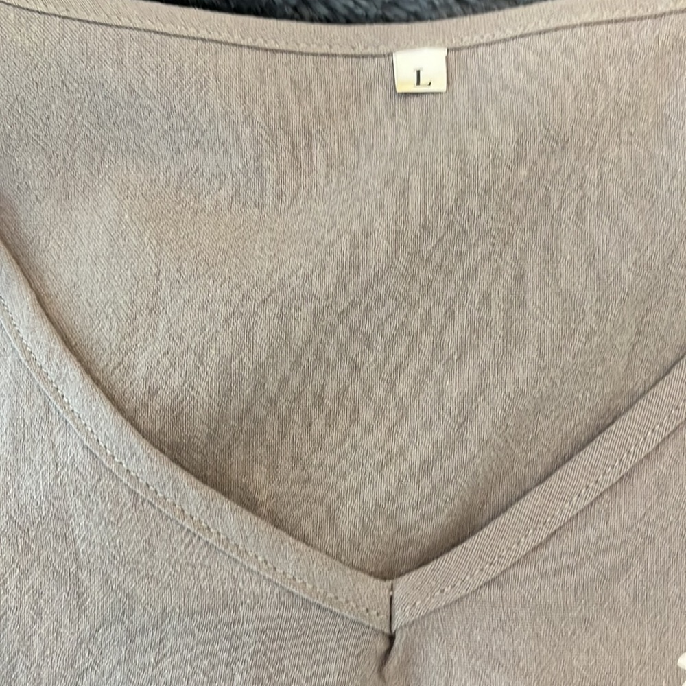 Long gray dress with daisies Size L - Picture 6 of 8